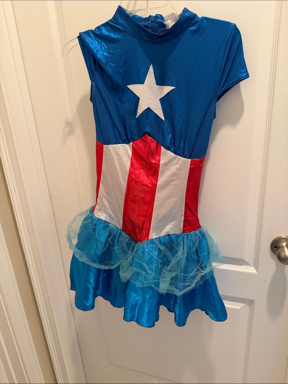 Marvel Blue and Red Star Superhero Costume Dress